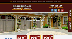 Desktop Screenshot of professionaldoorsandwindows.com